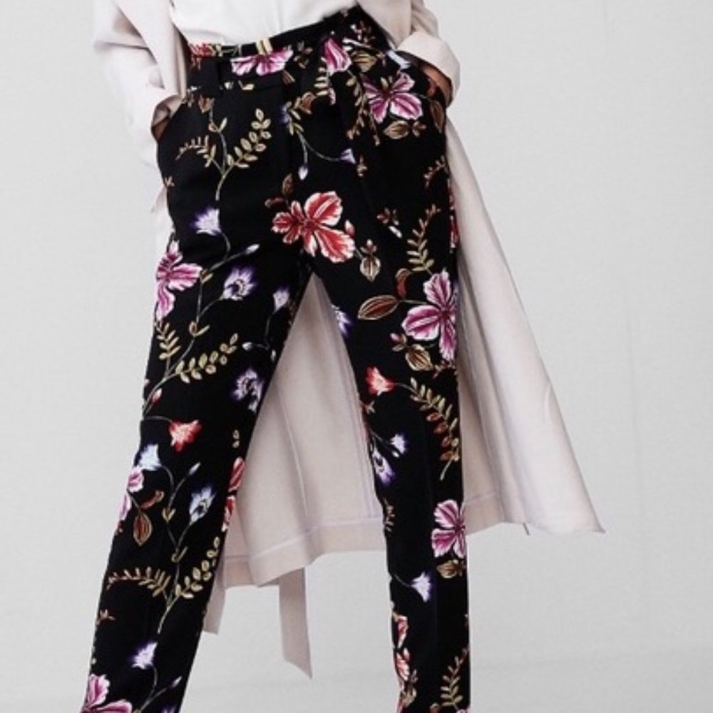 Express High Waisted Paperbag Ankle Pant